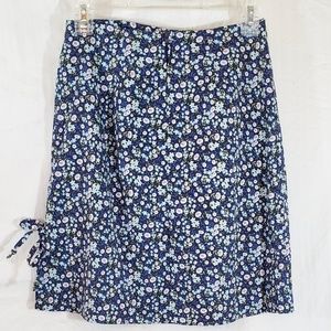 Midi Skirt Navy with Floral Print by We Too